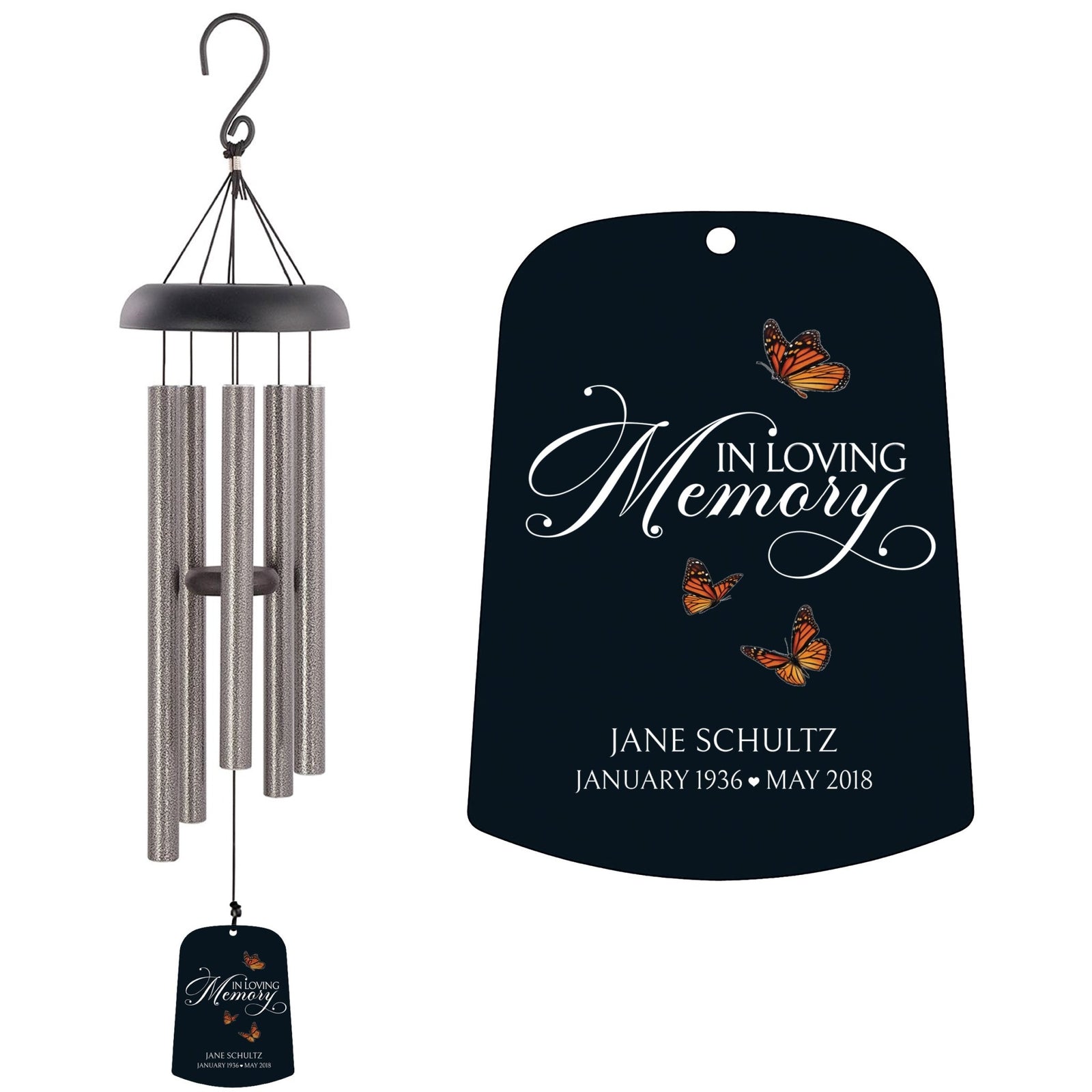 Personalized Memorial Wind Chime Sail Sympathy Gift - In Loving Memory - LifeSong Milestones