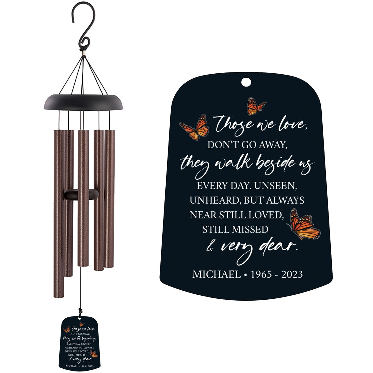 Personalized Memorial Wind Chime Sail Sympathy Gift - Those We Love - LifeSong Milestones