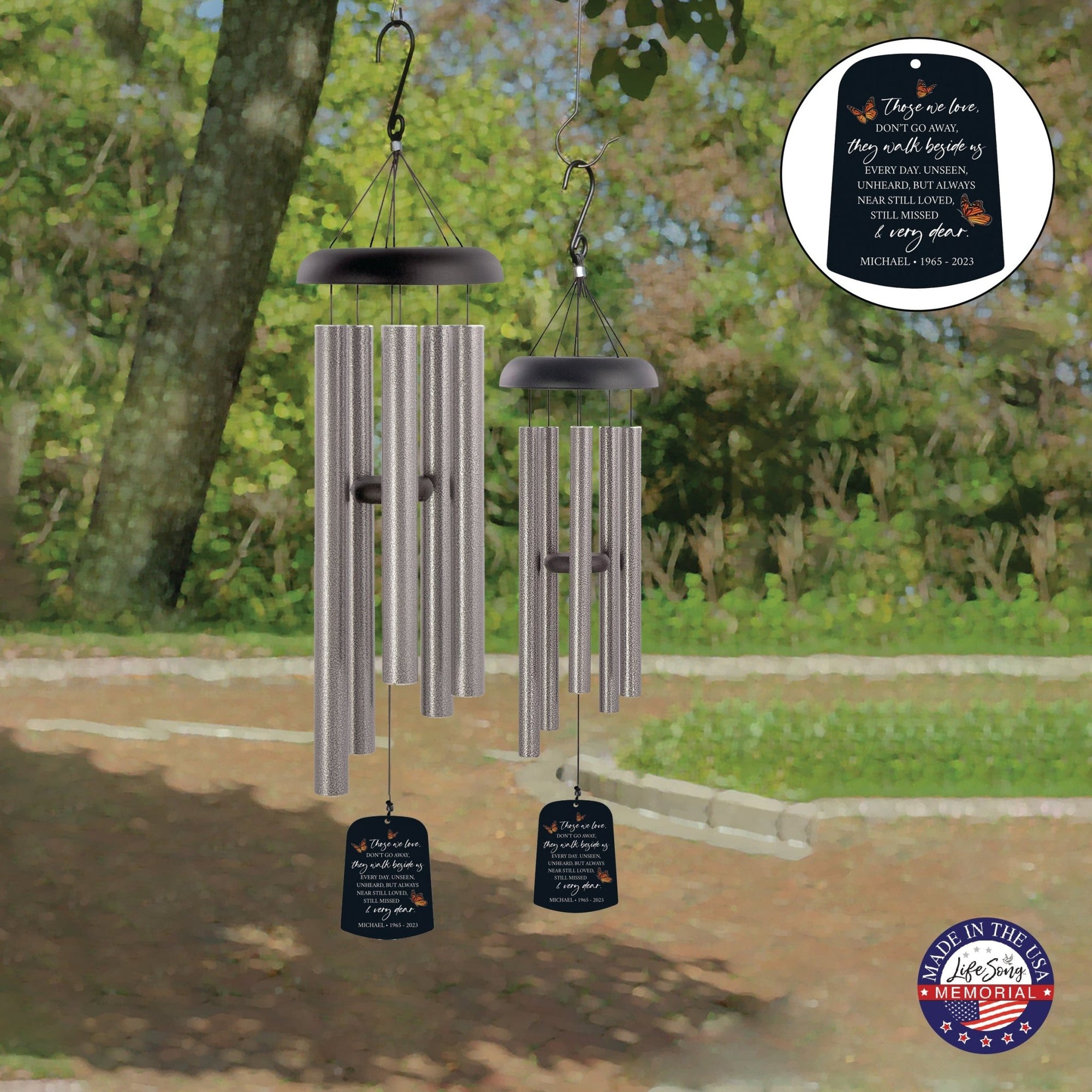Personalized Memorial Wind Chime Sail Sympathy Gift - Those We Love - LifeSong Milestones