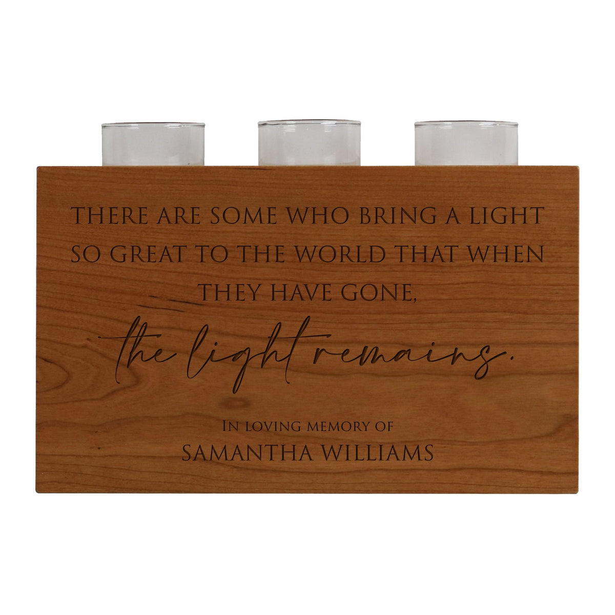 Personalized Memorial Wooden Decorative Cremation Candle Holder Urns For Human Adult Ashes - There are some who bring a light - LifeSong Milestones