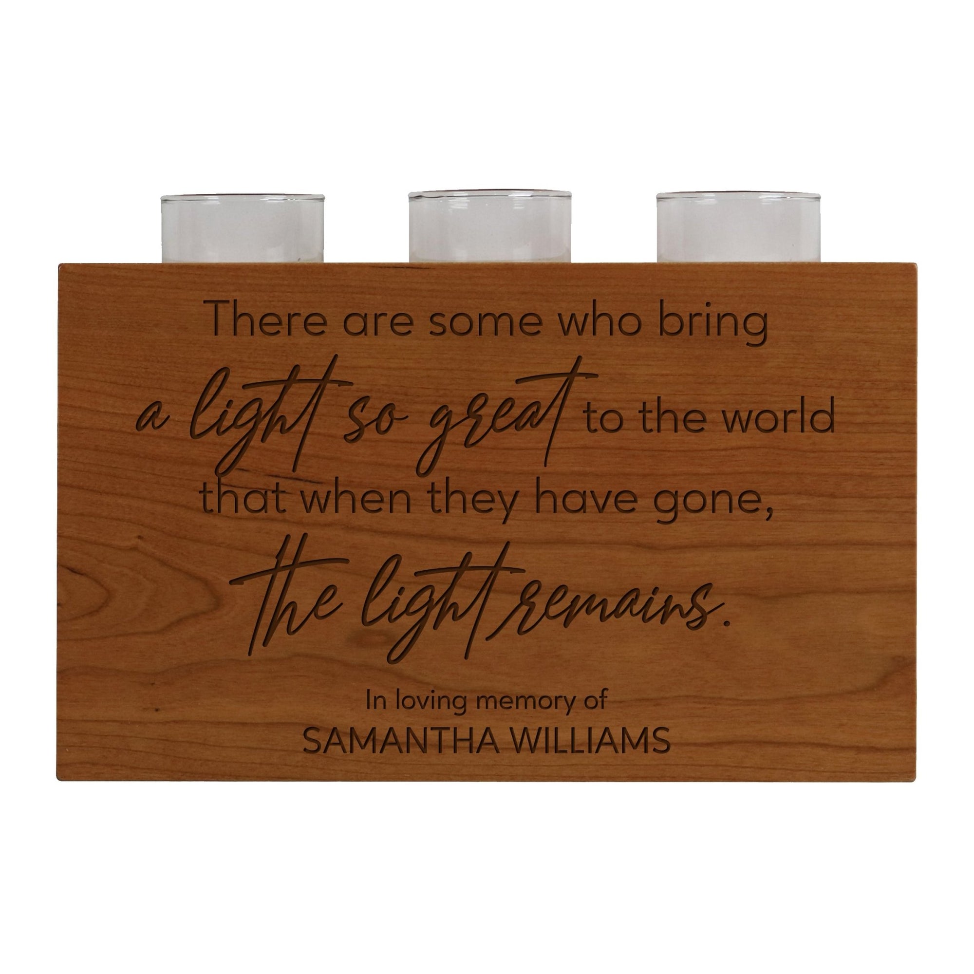 Personalized Memorial Wooden Decorative Cremation Candle Holder Urns For Human Adult Ashes - There are some who bring a light - LifeSong Milestones