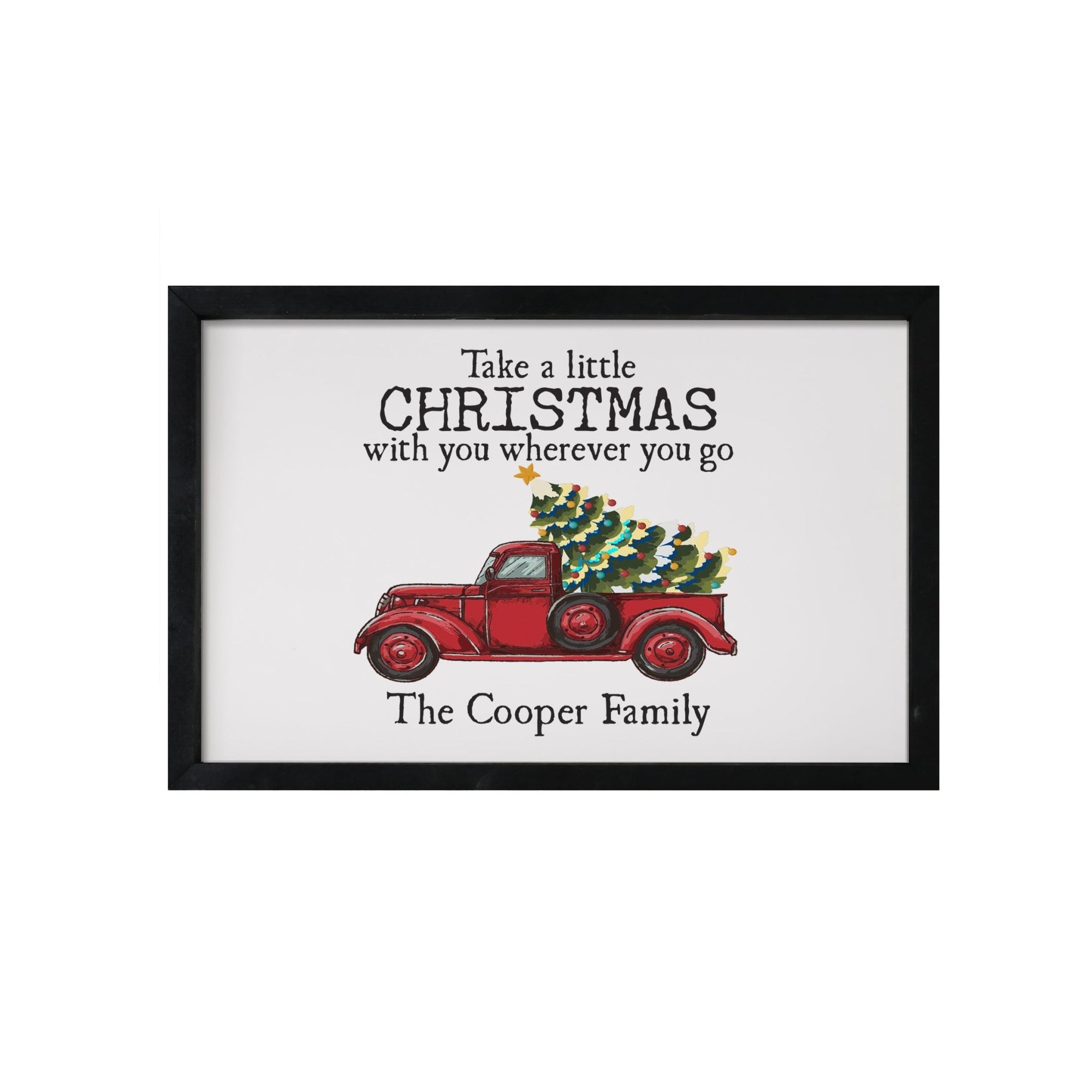 Personalized Merry Christmas Framed Shadow Box - A Little Christmas - LifeSong Milestones