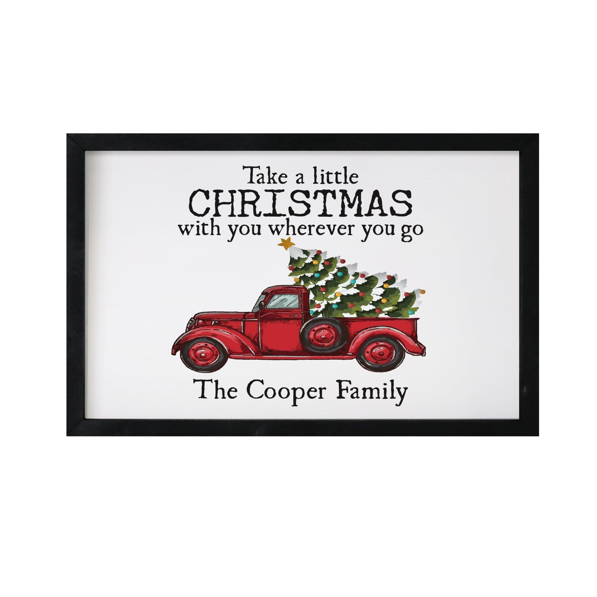 Personalized Merry Christmas Framed Shadow Box - A Little Christmas - LifeSong Milestones
