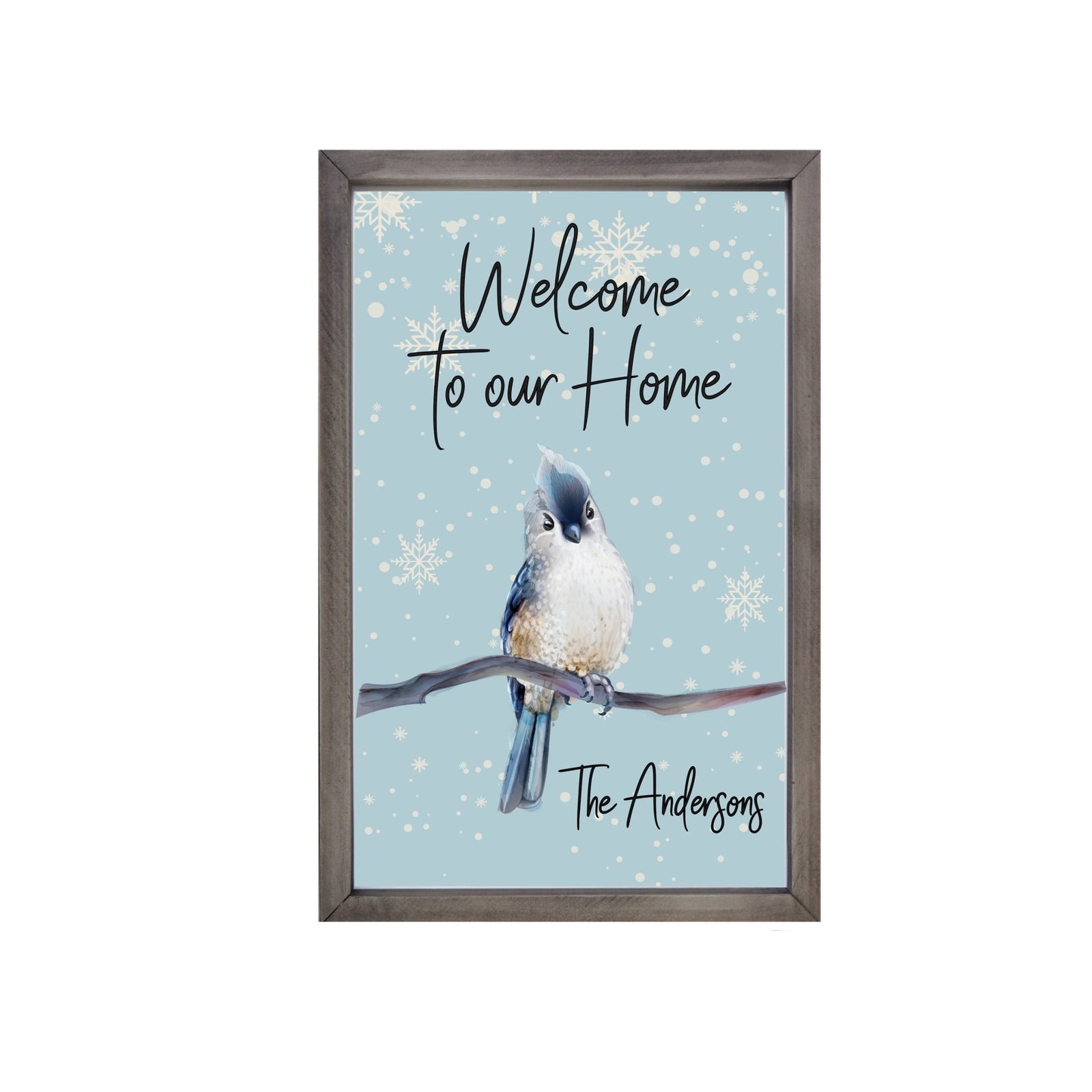 Personalized Merry Christmas Framed Shadow Box - Bird Welcome - LifeSong Milestones