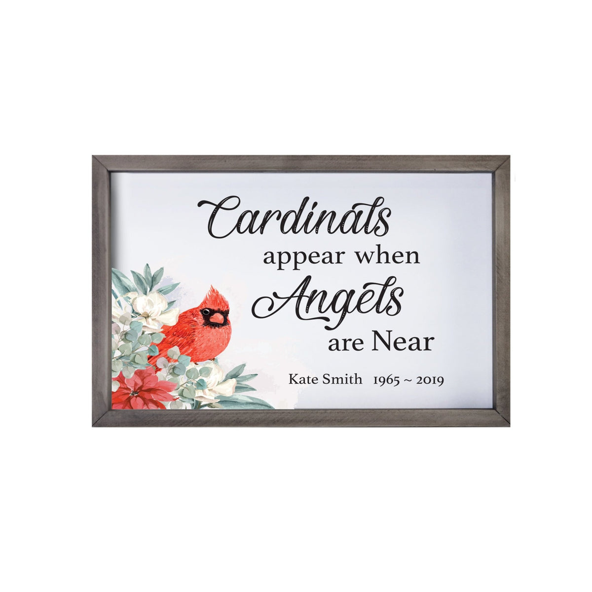 Personalized Merry Christmas Framed Shadow Box - Cardinals Appear - LifeSong Milestones