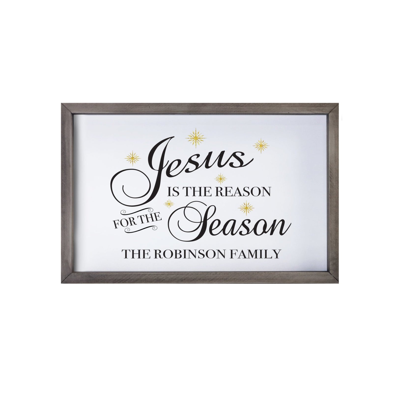Personalized Merry Christmas Framed Shadow Box - Jesus Is The Reason - LifeSong Milestones