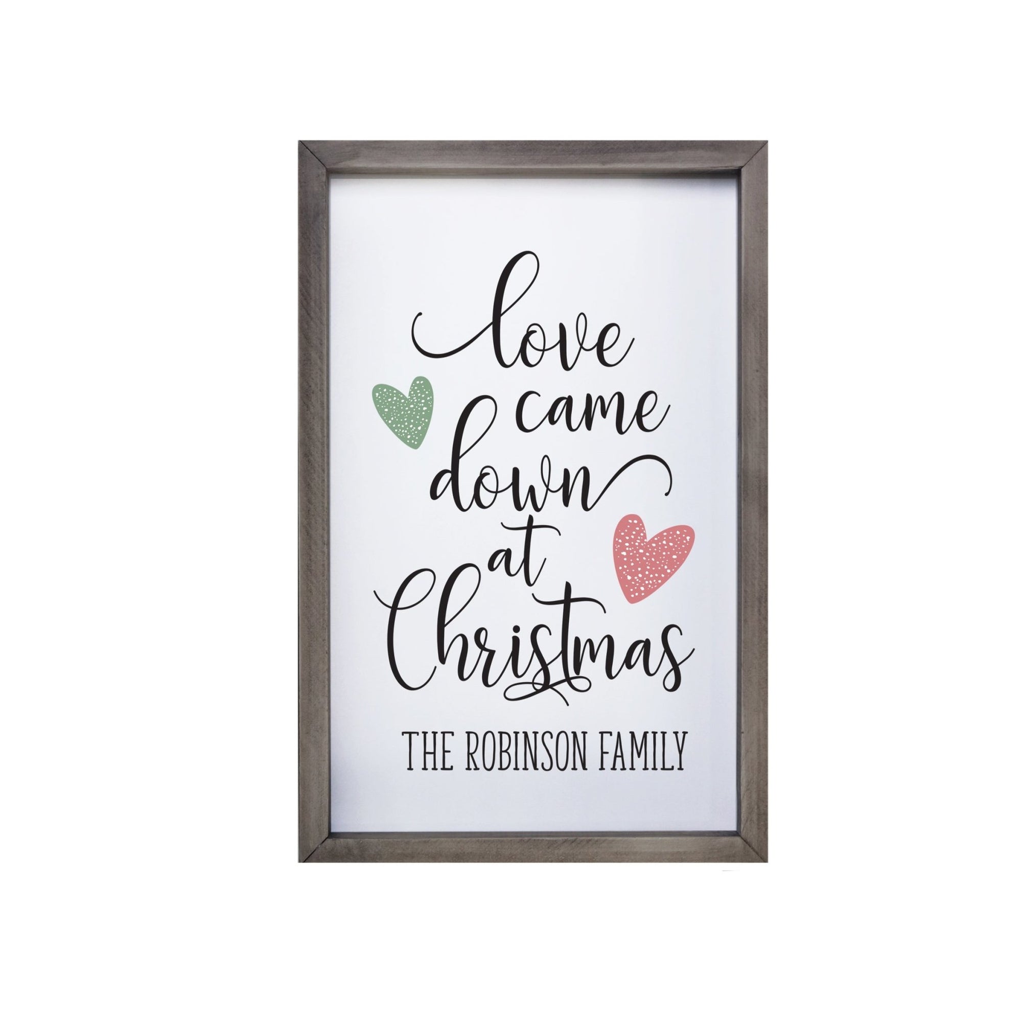 Personalized Merry Christmas Framed Shadow Box - Love Came Down - LifeSong Milestones