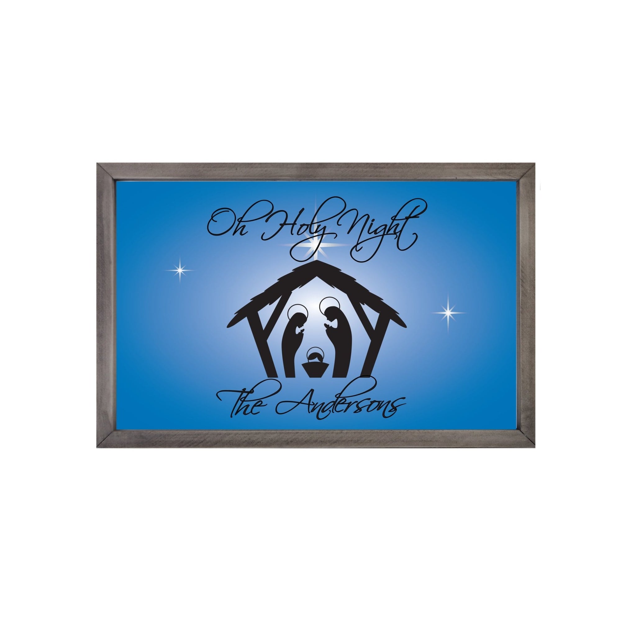 Personalized Merry Christmas Framed Shadow Box - Oh Holy Night - LifeSong Milestones