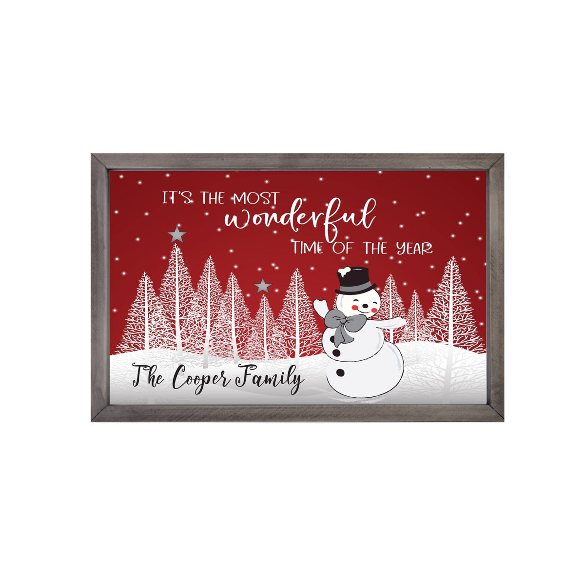 Personalized Merry Christmas Framed Shadow Box - Snowman It&#39;s The Most - LifeSong Milestones