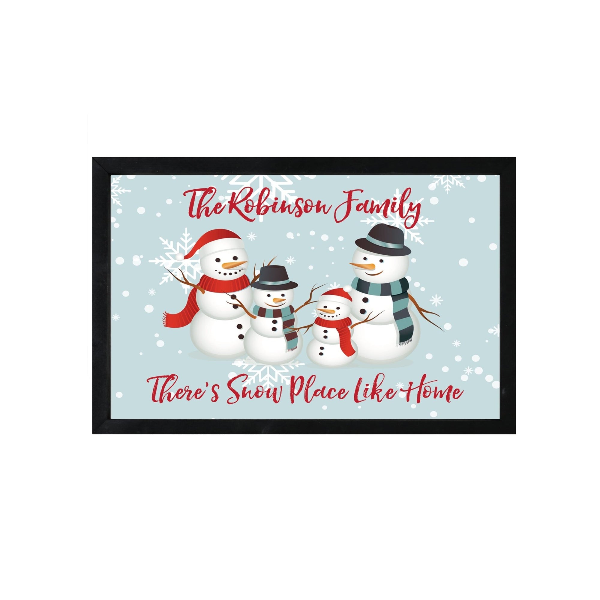Personalized Merry Christmas Framed Shadow Box - Snowman Snow Place - LifeSong Milestones