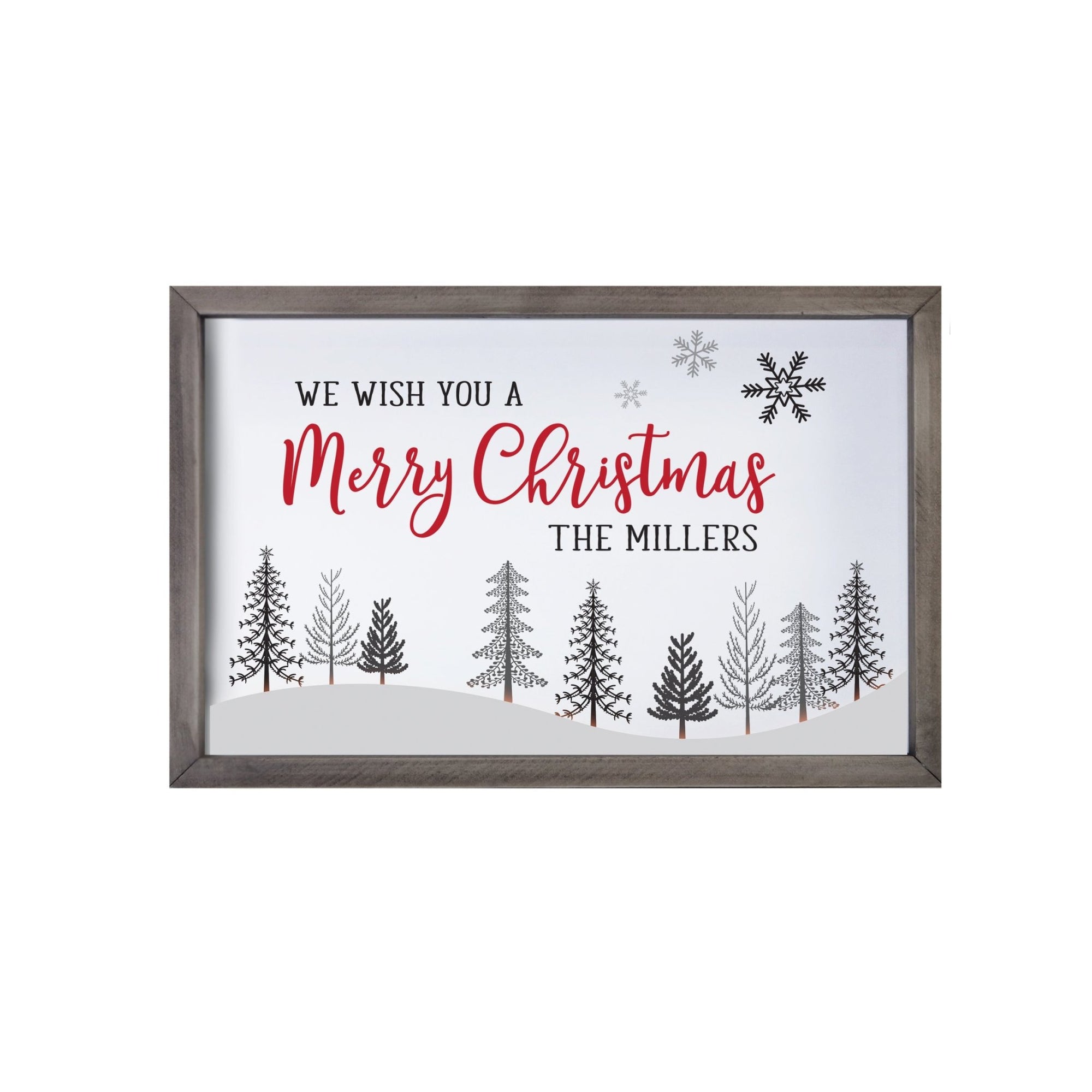 Personalized Merry Christmas Framed Shadow Box - We Wish You - LifeSong Milestones