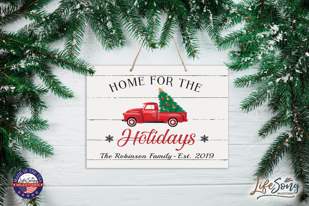 Personalized Merry Christmas Hanging Sign - Home - LifeSong Milestones