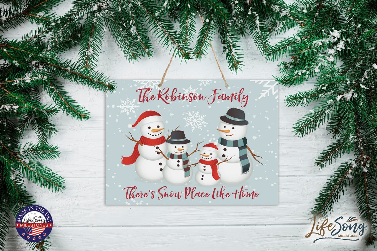 Personalized Merry Christmas Hanging Sign - Snow Place Like Home - LifeSong Milestones