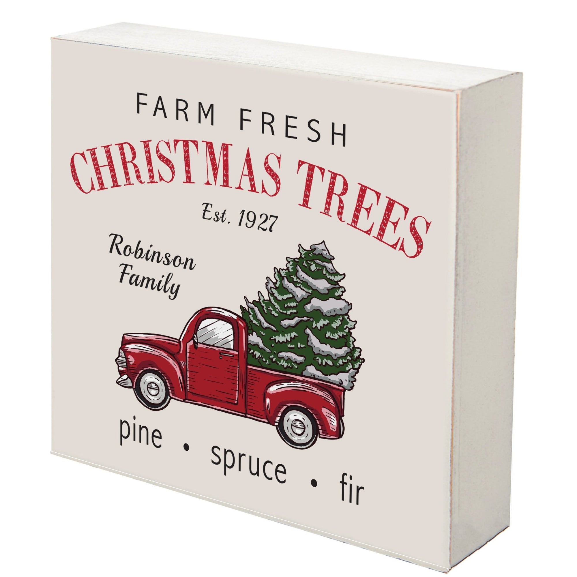 Personalized Merry Christmas Shadow Box - Farm Fresh - LifeSong Milestones