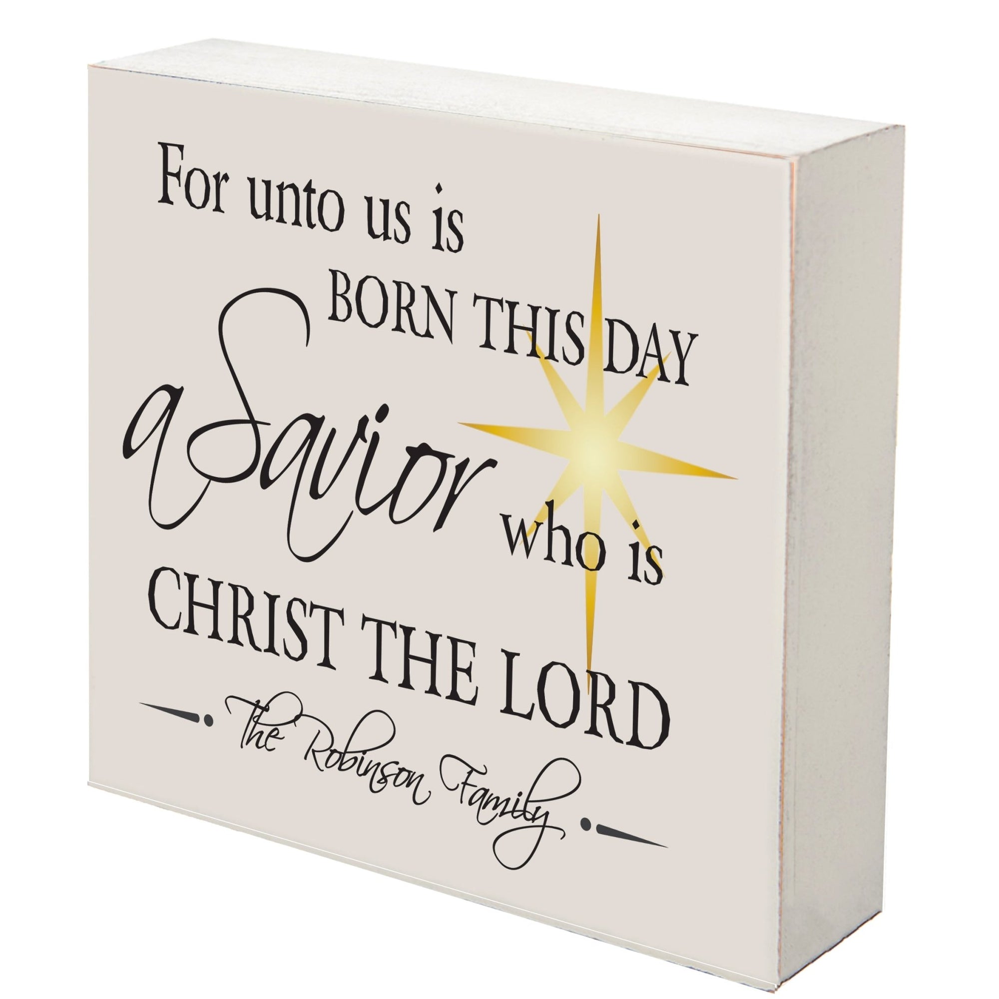 Personalized Merry Christmas Shadow Box - For Unto - LifeSong Milestones