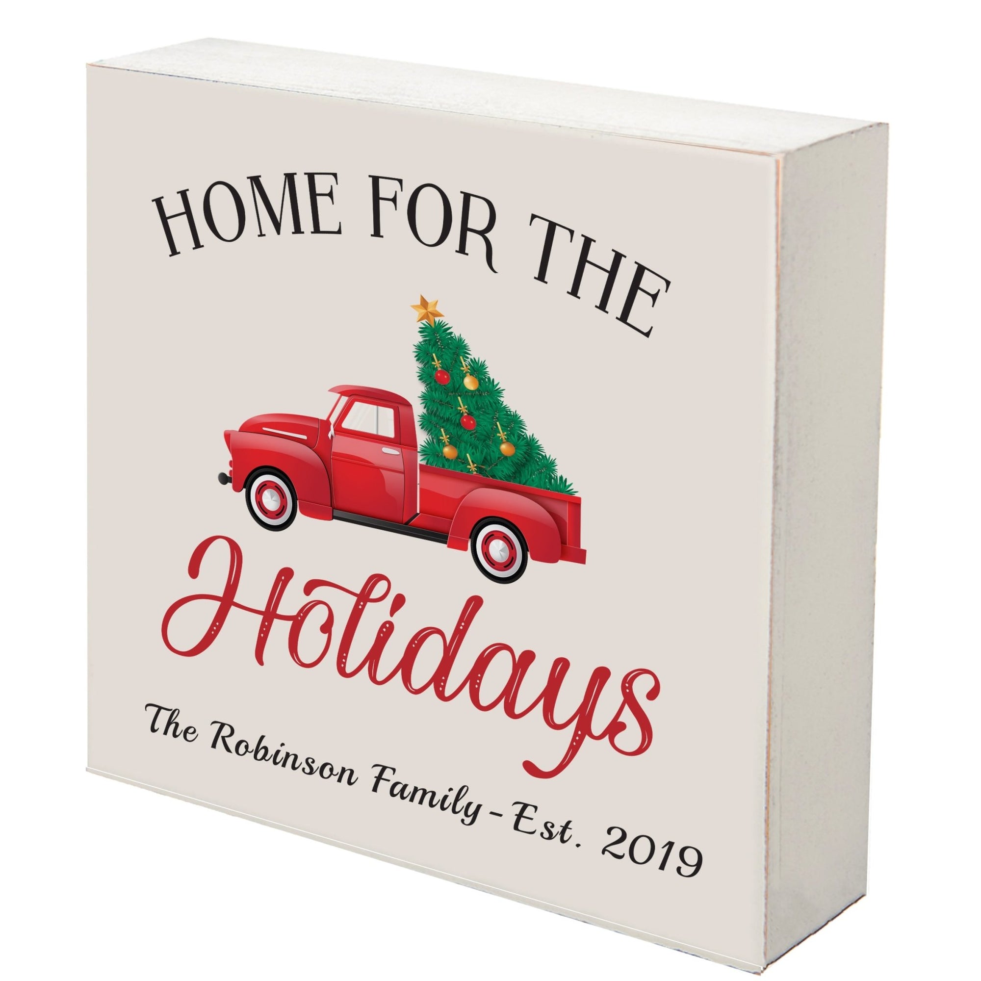 Personalized Merry Christmas Shadow Box - Home For The - LifeSong Milestones