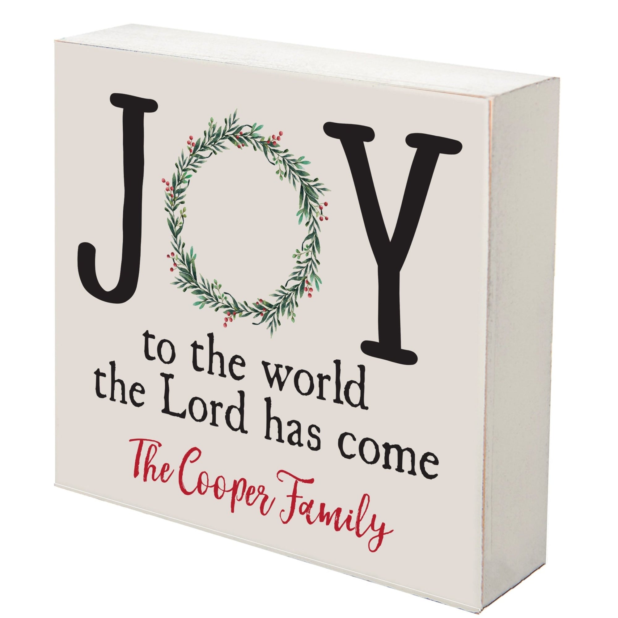 Personalized Merry Christmas Shadow Box - Joy To The World - LifeSong Milestones