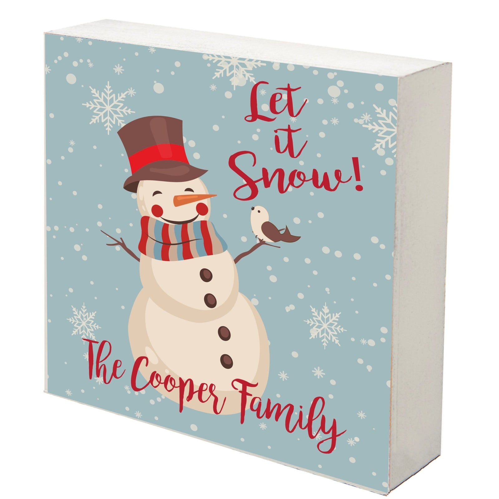 Personalized Merry Christmas Shadow Box - Let It Snow - LifeSong Milestones