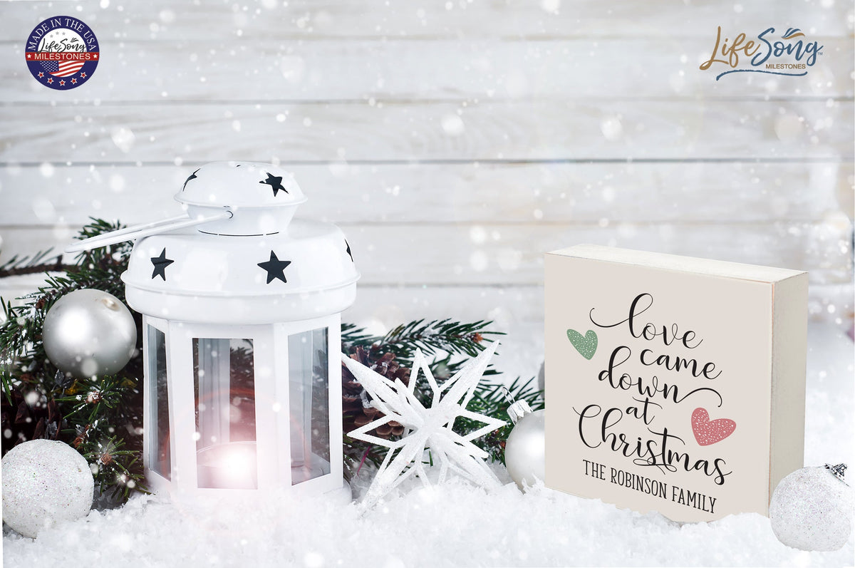 Personalized Merry Christmas Shadow Box - Love Came Down - LifeSong Milestones