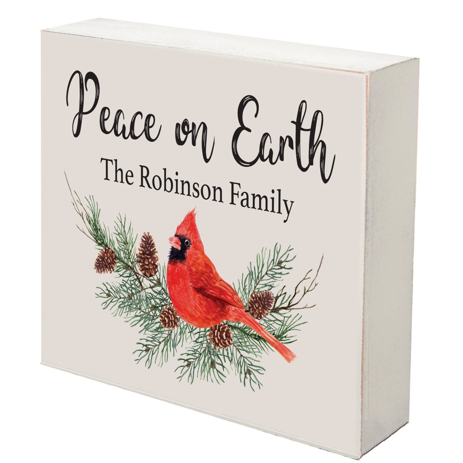 Personalized Merry Christmas Shadow Box - Peace on Earth - LifeSong Milestones