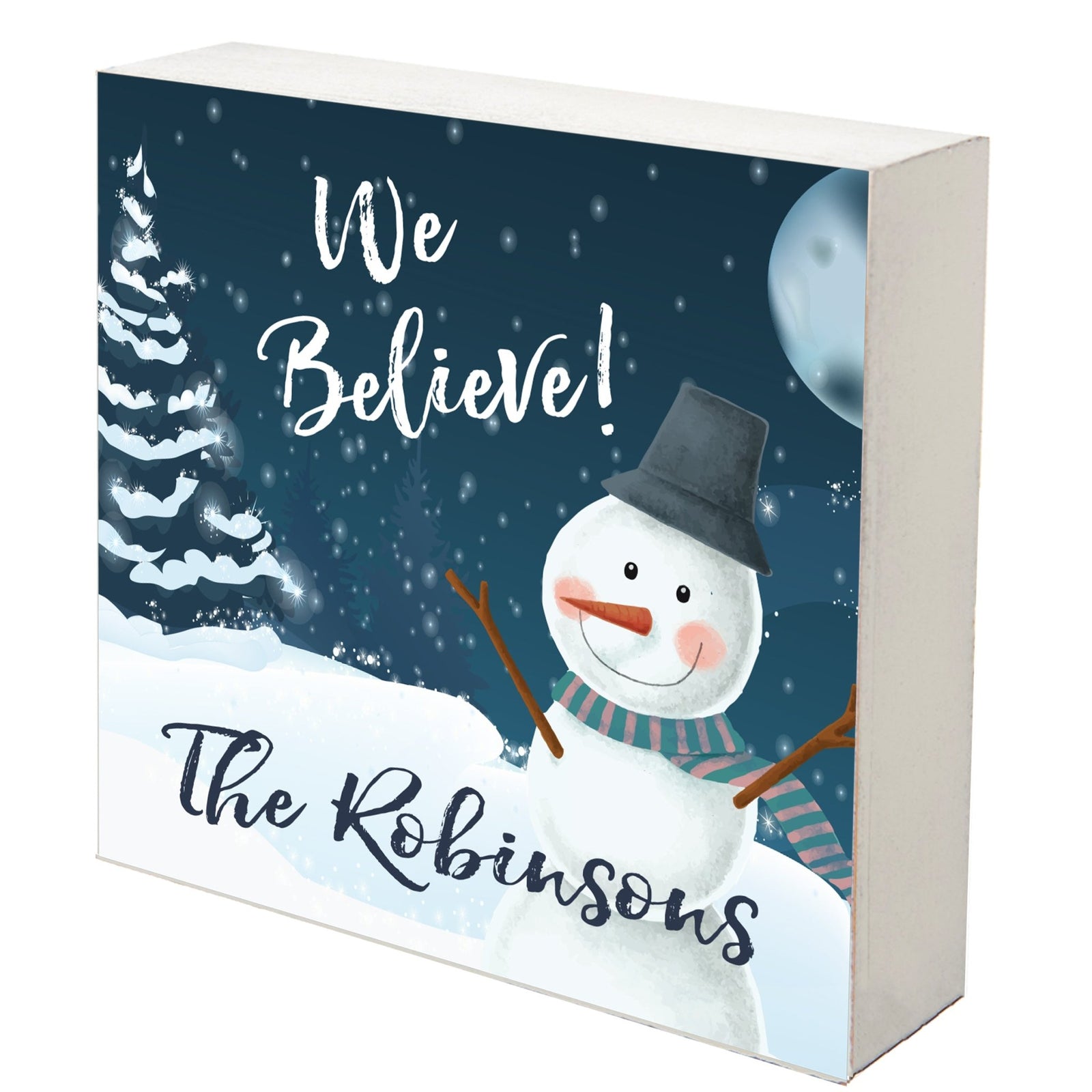 Personalized Merry Christmas Shadow Box - We Believe - LifeSong Milestones