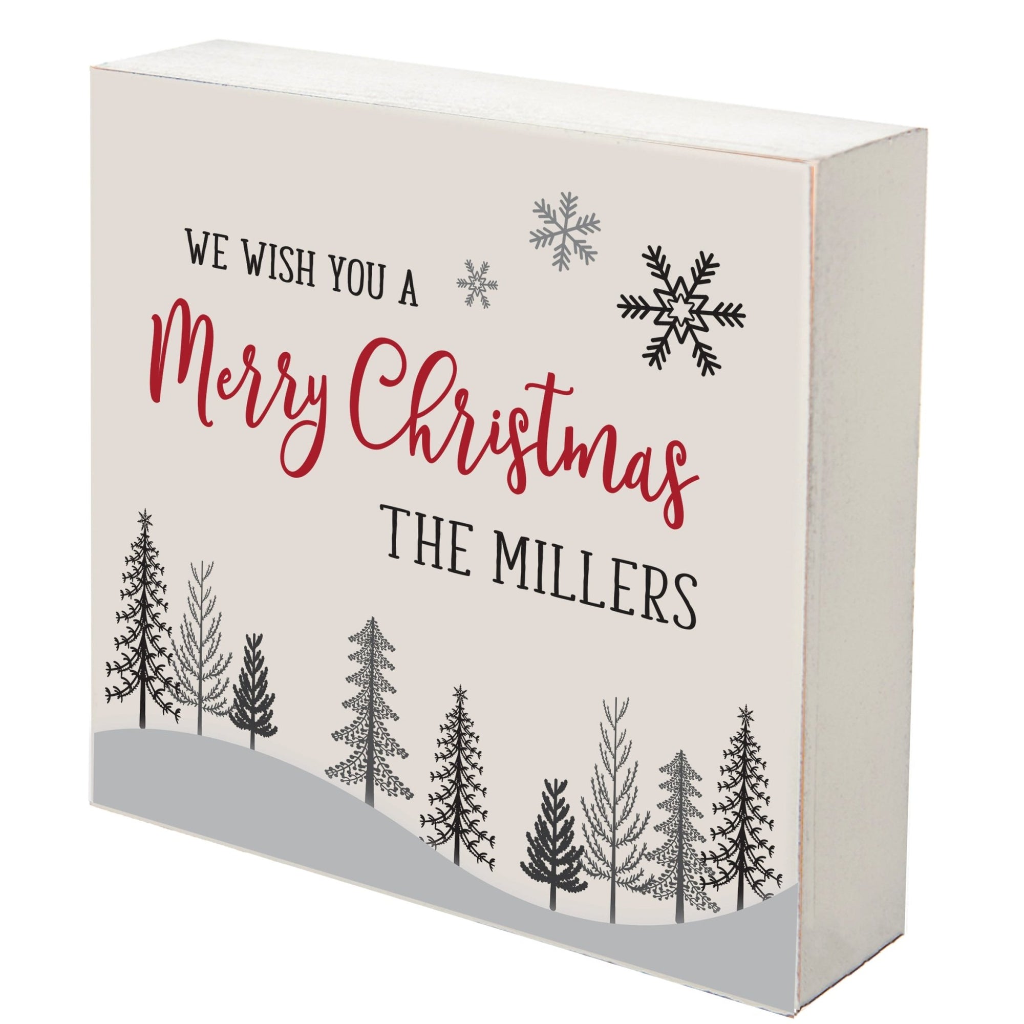 Personalized Merry Christmas Shadow Box - We Wish You - LifeSong Milestones