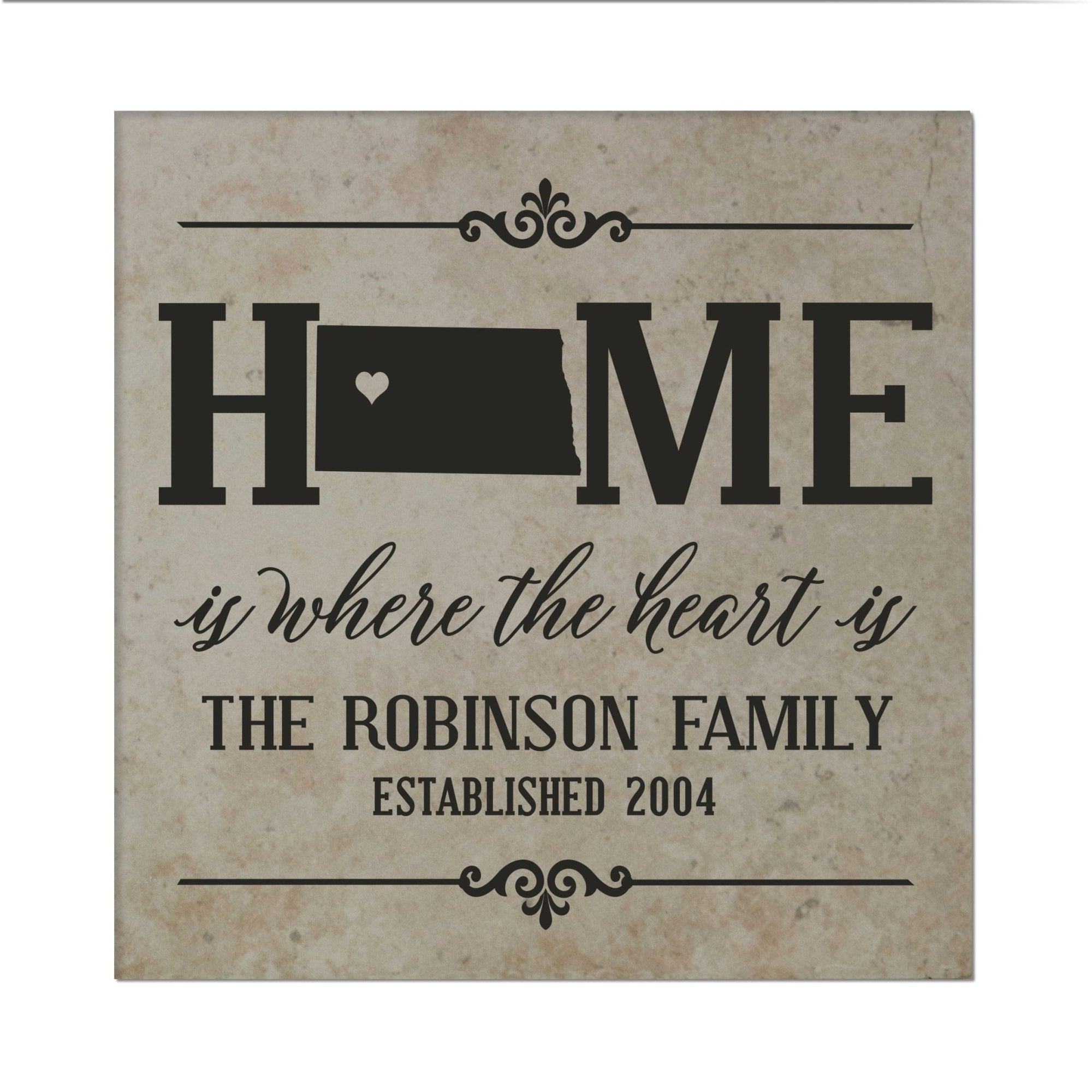 Personalized Midwest Region Home State Trivet - Home Is Where The Heart Is - LifeSong Milestones