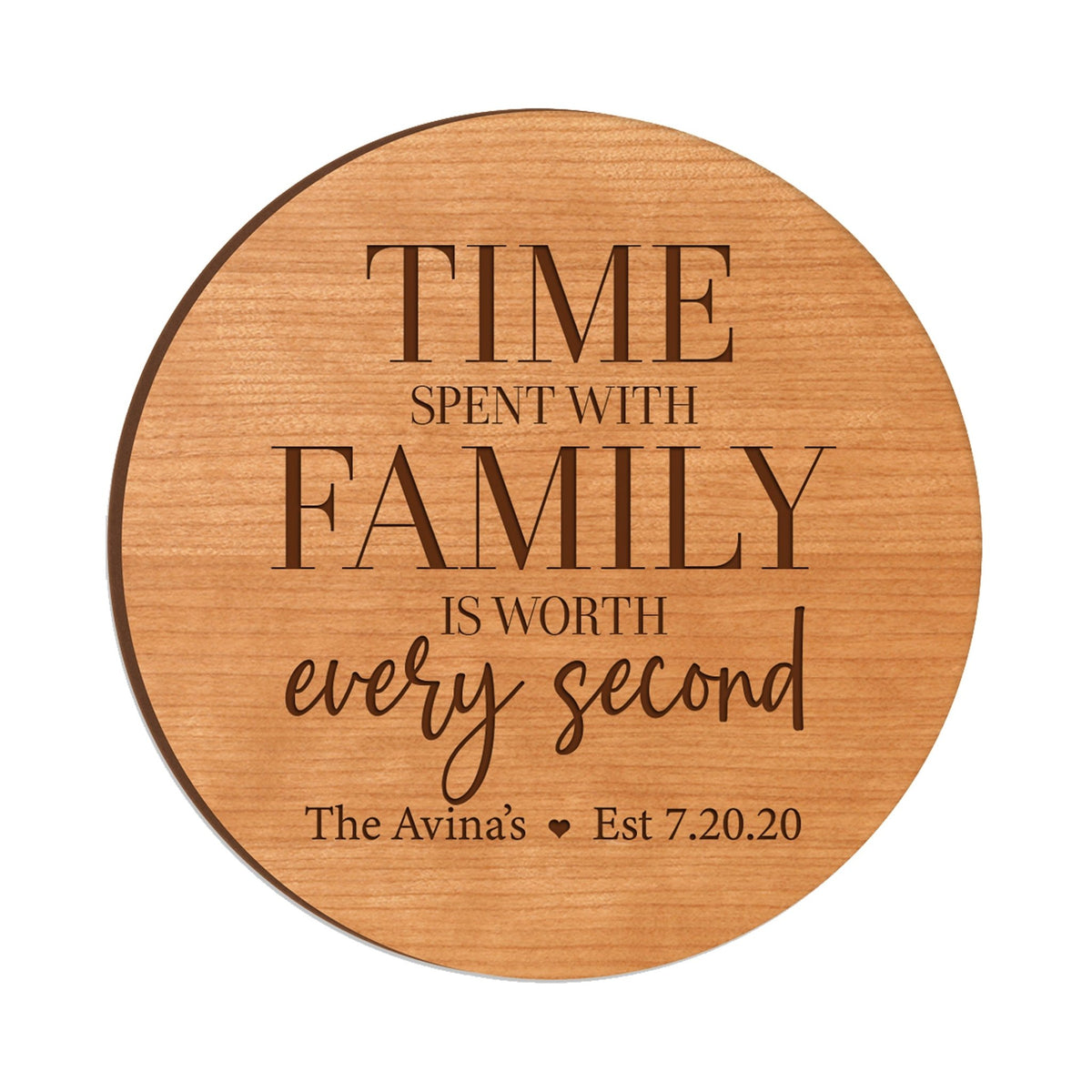 Personalized Modern Inspirational Family and Home Lazy Susan Turntable 12x12 - LifeSong Milestones
