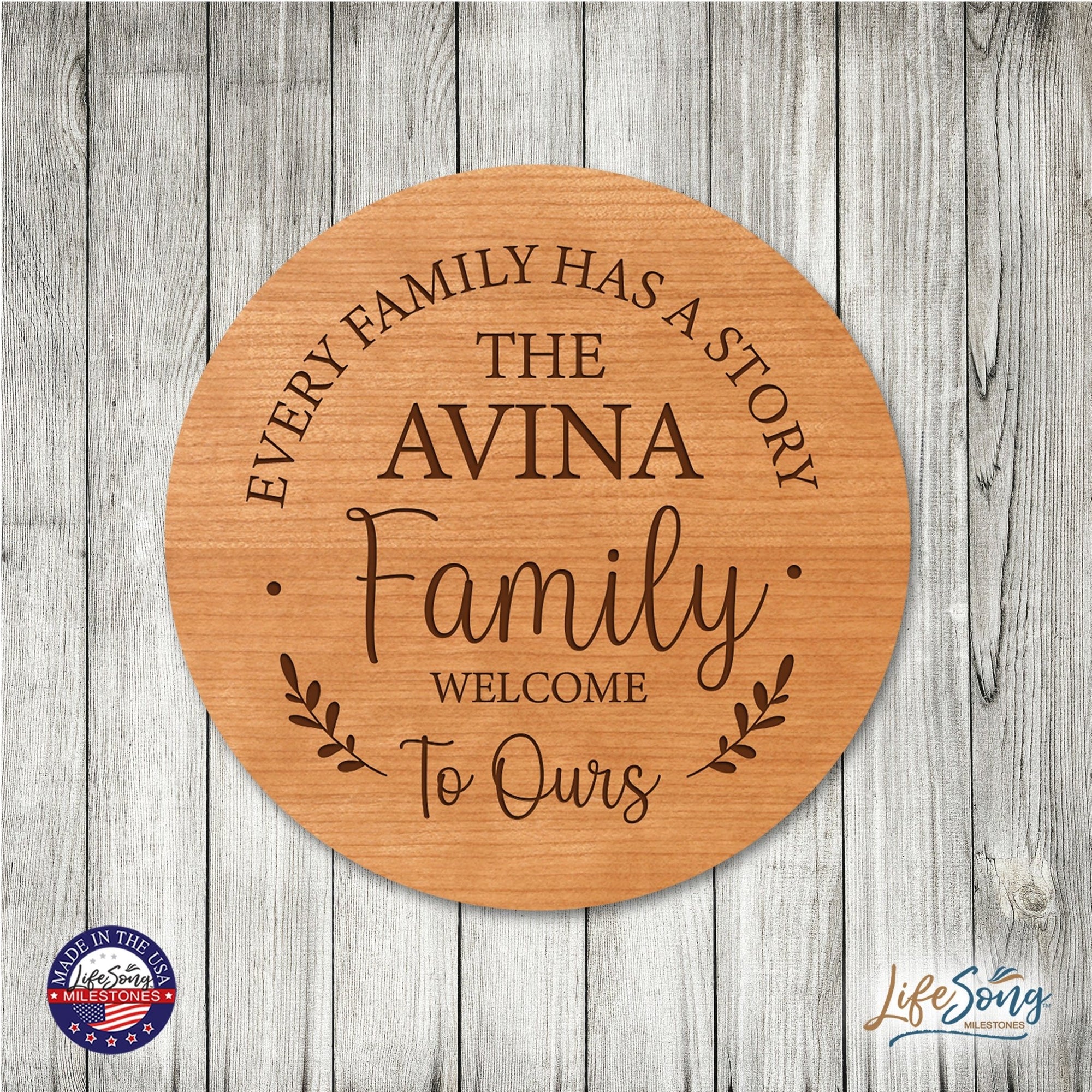Personalized Modern Inspirational Family and Home Lazy Susan Turntable 12x12 - LifeSong Milestones