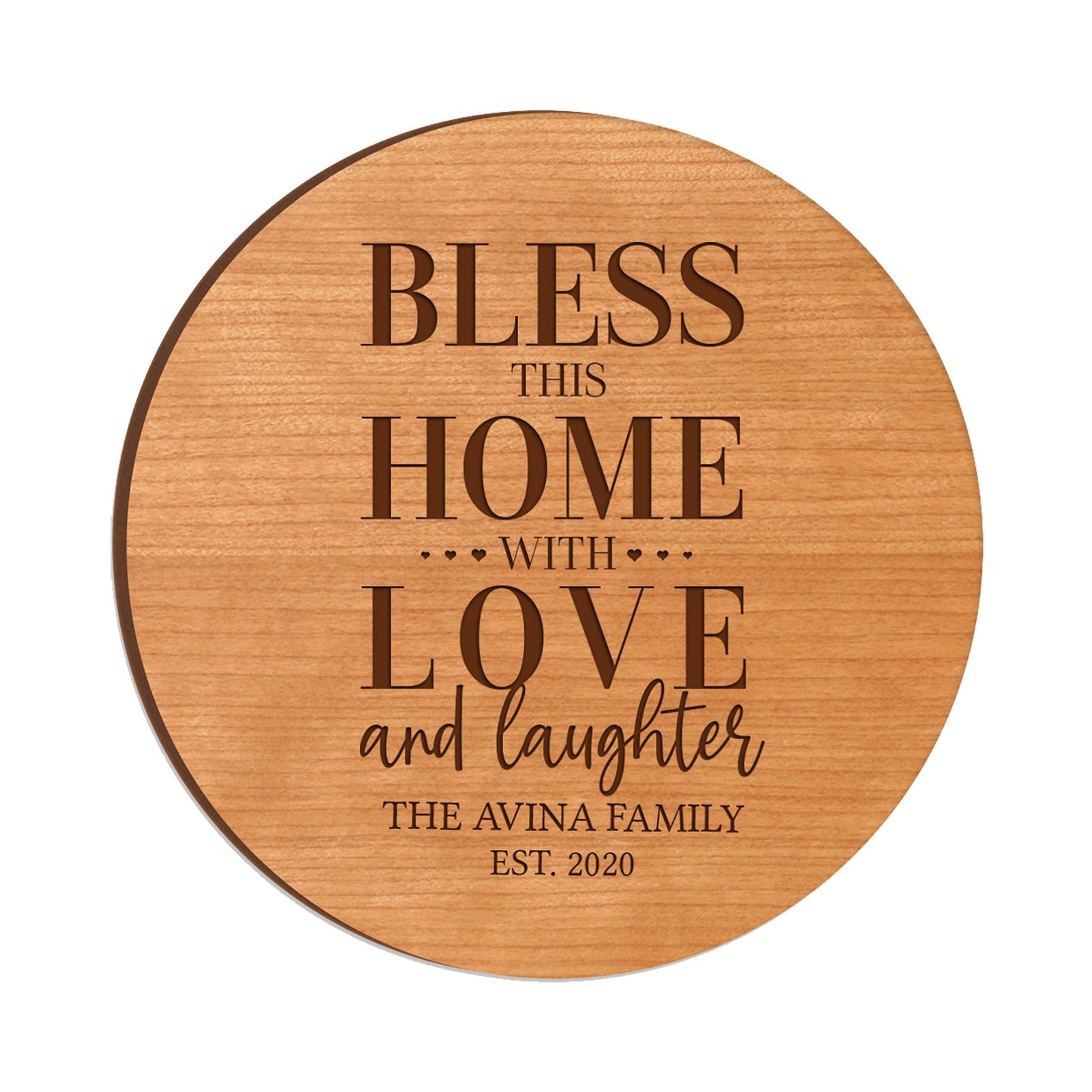 Personalized Modern Inspirational Family and Home Lazy Susan Turntable 12x12 - LifeSong Milestones