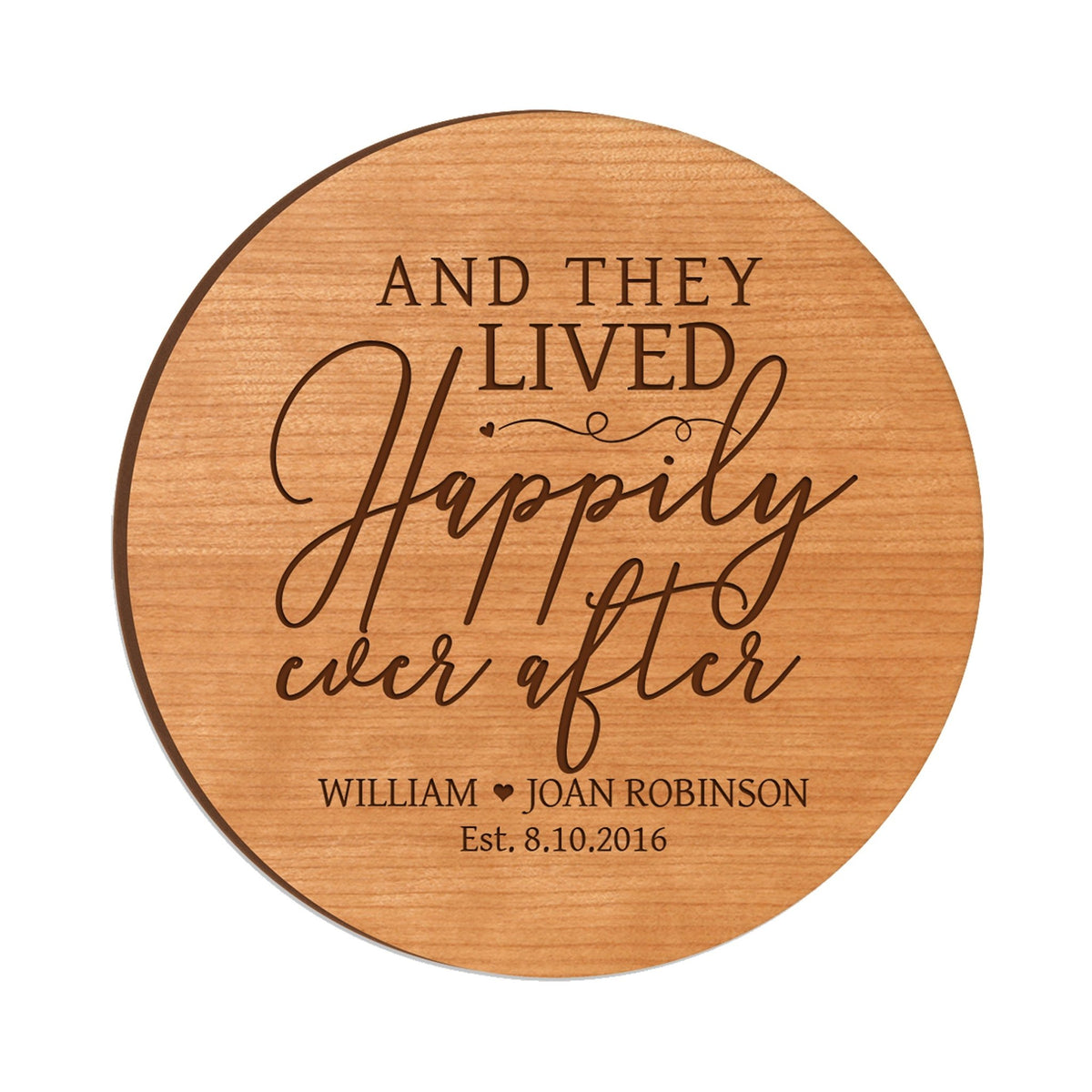 Personalized Modern Inspirational Family and Home Lazy Susan Turntable 12x12 - COUPLE - LifeSong Milestones