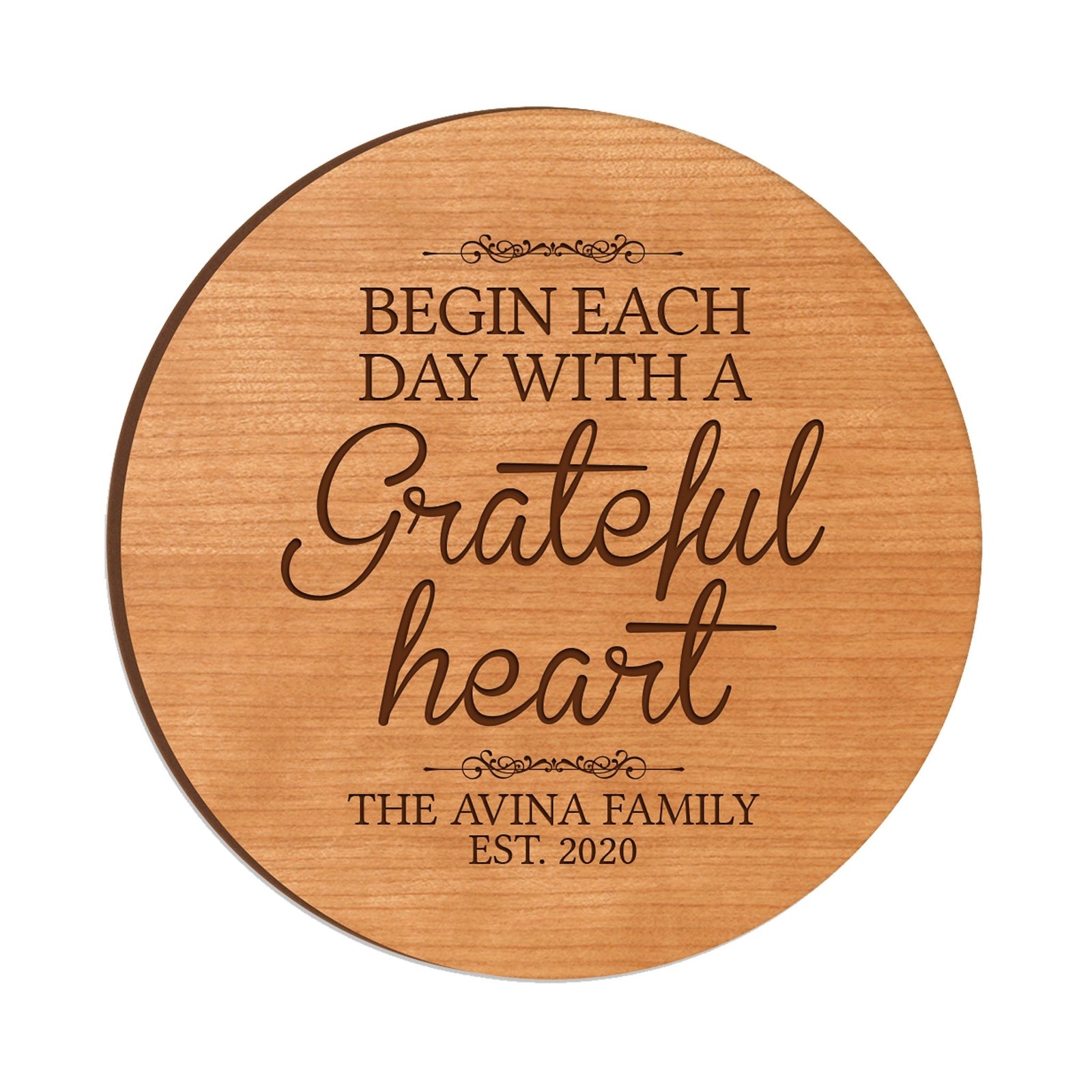 Personalized Modern Inspirational Family and Home Lazy Susan Turntable 12x12 - Family - LifeSong Milestones