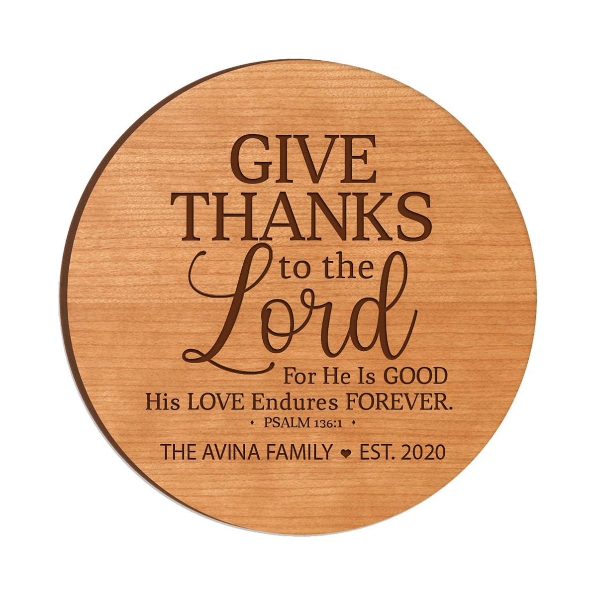 Personalized Modern Inspirational Family and Home Lazy Susan Turntable 12x12 - Family - LifeSong Milestones