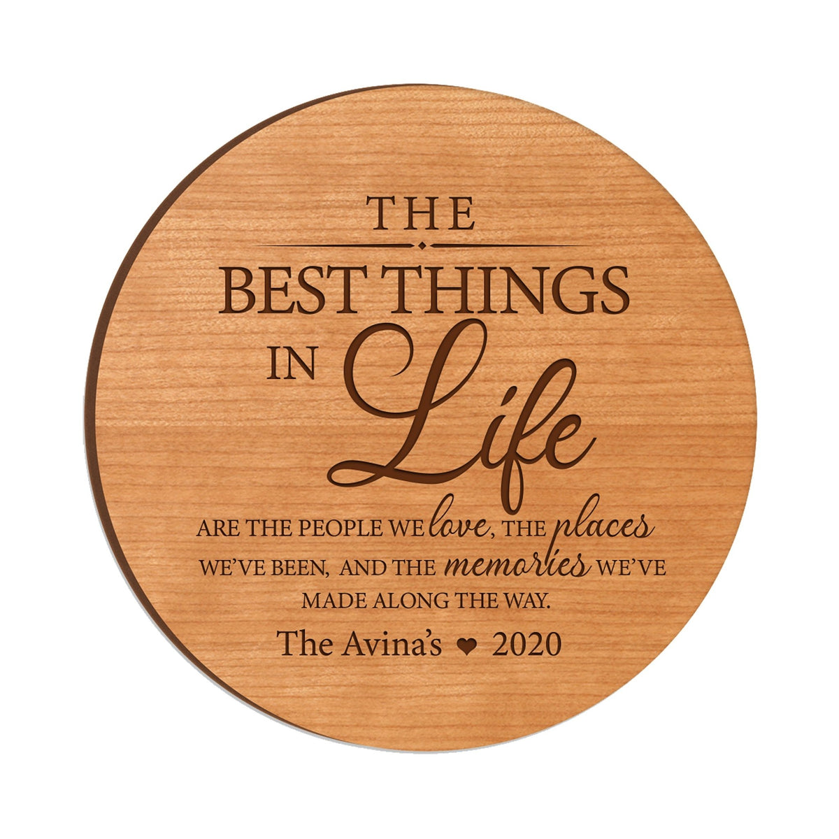 Personalized Modern Inspirational Family and Home Lazy Susan Turntable 12x12 - Family - LifeSong Milestones