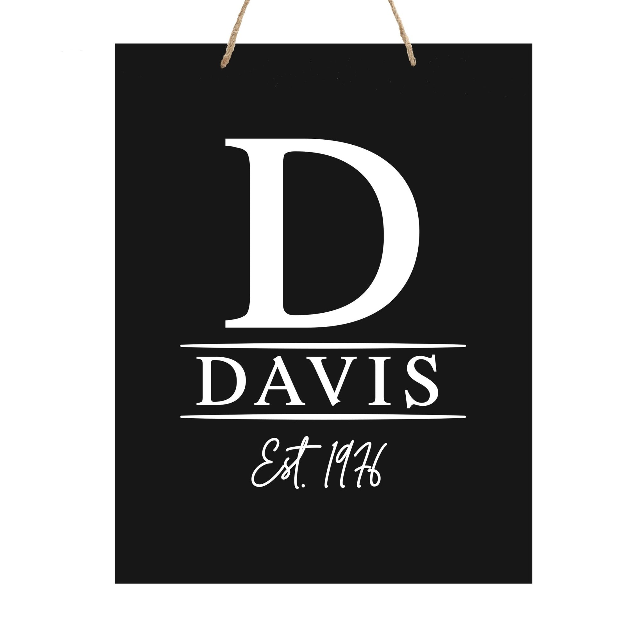 Personalized Modern Inspirational Wooden Wall Art Hanging Sign 12x15in - Davis (EST) - For Family And Home Decorations - LifeSong Milestones