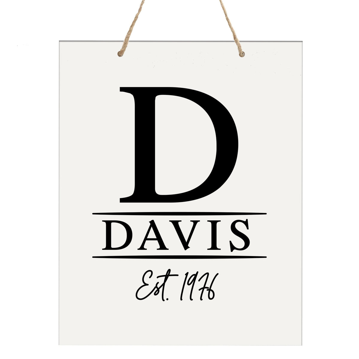 Personalized Modern Inspirational Wooden Wall Art Hanging Sign 12x15in - Davis (EST) - For Family And Home Decorations - LifeSong Milestones