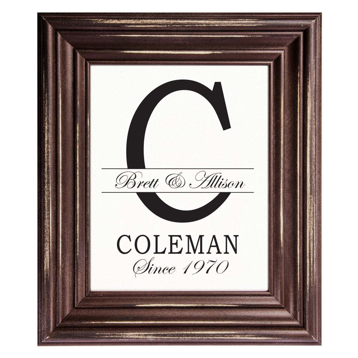 Personalized Monogram Framed Signs 12x14 - C - LifeSong Milestones