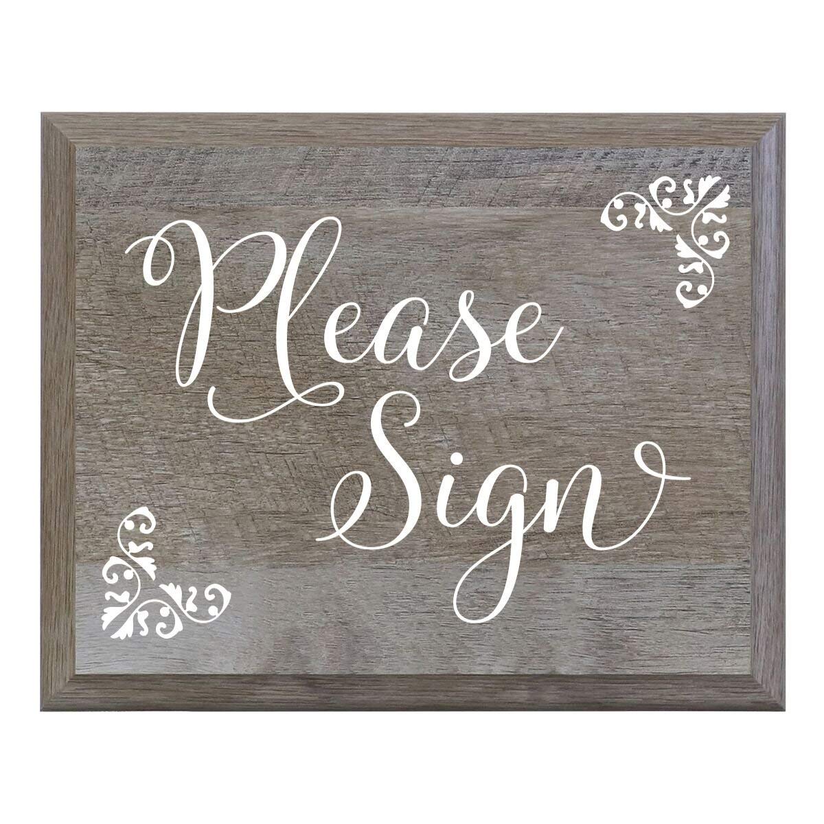 &quot;Please Sign&quot; Decorative Wedding Sign for Ceremony and Reception - LifeSong Milestones