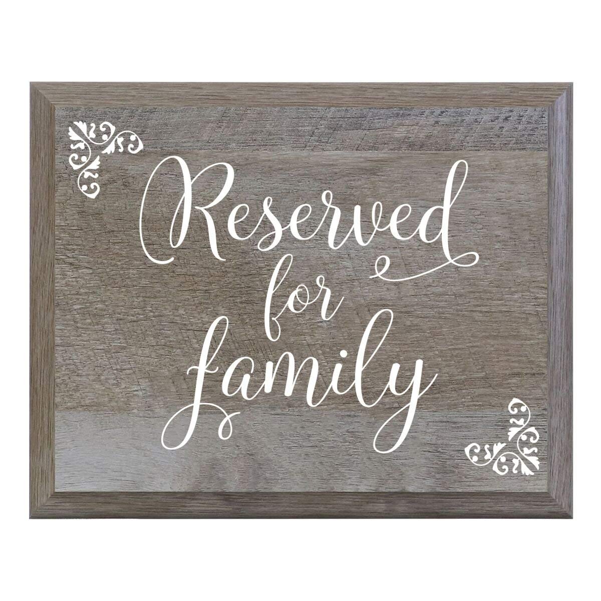 "Reserved for Family" Decorative Wedding Signs - Ceremony & Reception - LifeSong Milestones