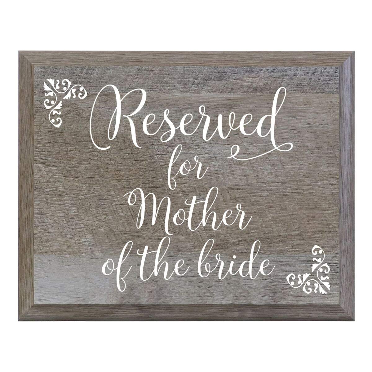 &quot;Reserved for Mother of the Bride&quot; Wedding Sign - Ceremony &amp; Reception - LifeSong Milestones