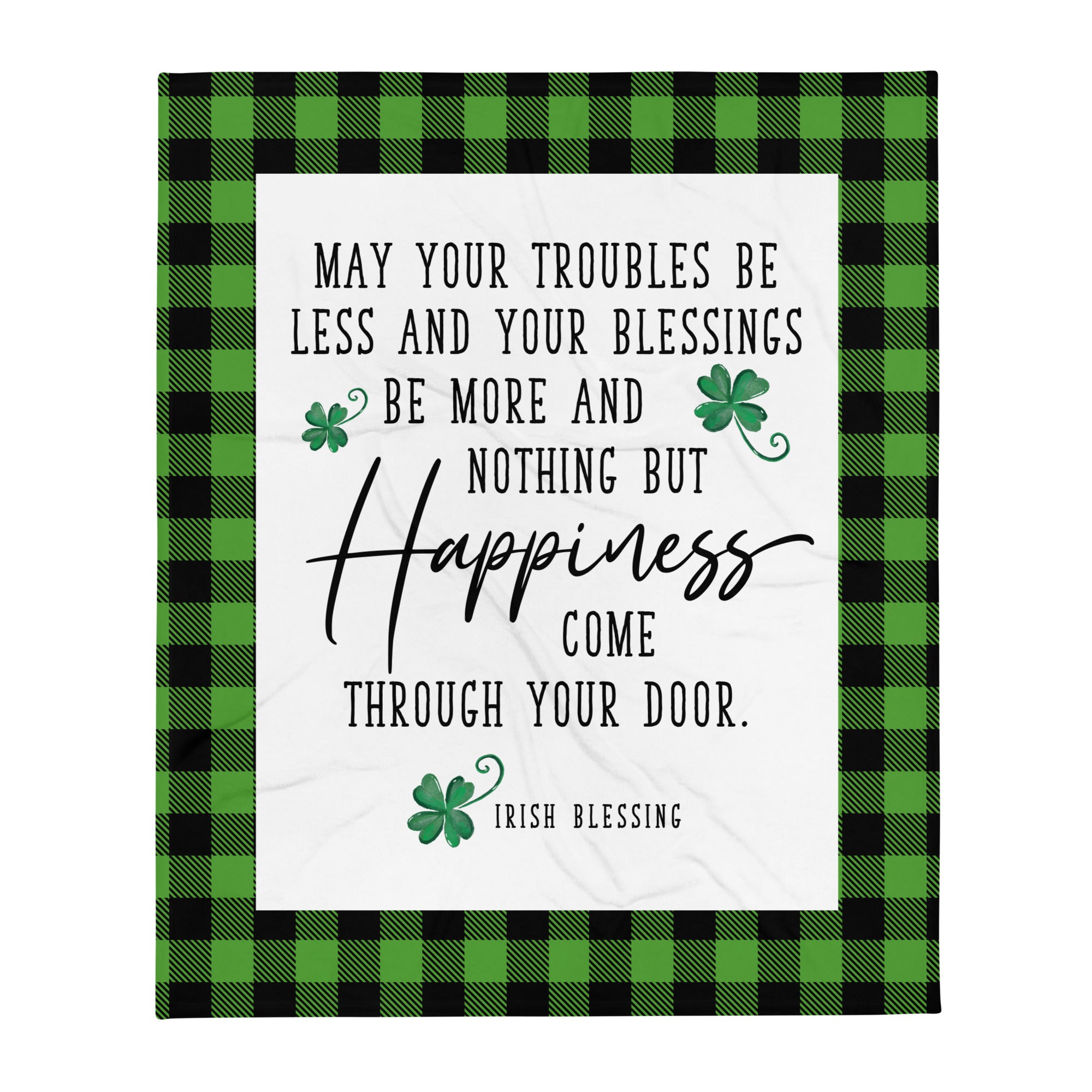 Happy St. Patrick’s Day Throw Blanket For Home Decor