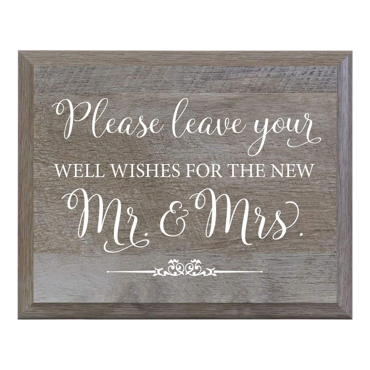 &quot;Well Wishes&quot; Decorative Wedding Signs for Ceremony and Reception - LifeSong Milestones